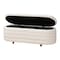 Baxton Studio Betiana Modern Japandi Cream Boucle Fabric and Walnut Brown Finished Wood Storage Bench 233-13316-ZORO - alternate 8